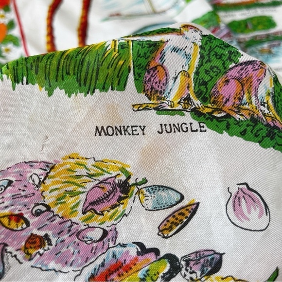 Vintage 50s Florida Map Scarf Wrap Headscarf Sun-Glo 28 - Picture 12 of 12